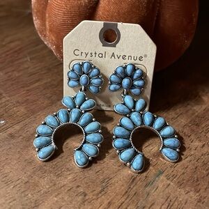 Fashion Post back Earrings Western Navajo Concho Style